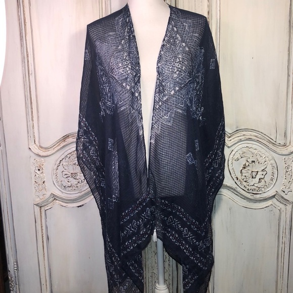 Francesca’s Sheer Tribal Graphics Beach Coverup - Picture 1 of 10